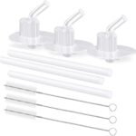Replacement Straws for   12 Ounce Bottle, 3 Pieces Straw Cleaning Brushes Safe to Use for Adult and Children stainless-steel