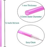 Replacement Straw for 30oz Tumbler,10 Pack 12 Inch Reusable Straws With Cleaning Brush for  Accessorie, Free,Dishwasher Safe (Mix Color) - Image 2