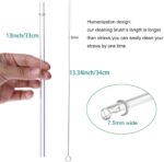 13" Long Reusable  Replacement Drinking Straws for 40 oz,30 oz & 24 oz Mason Jar,Tumblers, Set of 12 with Cleaning Brush (13inch,7color) - Image 2